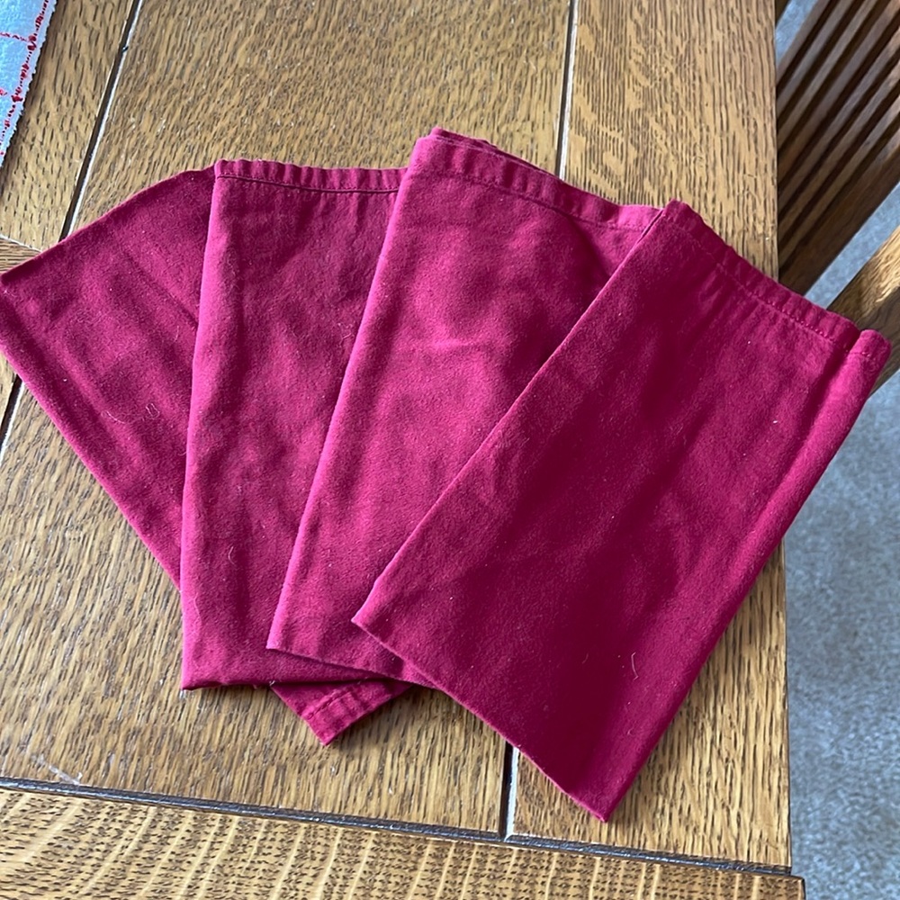 Cotton Napkins set of 4 Red Tone